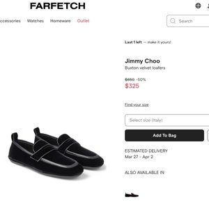 Jimmy Choo Buxton Velvet Loafers - Black